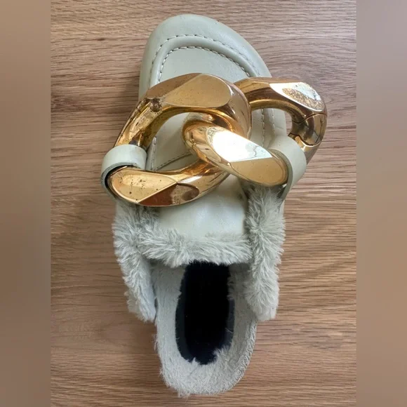 JW Anderson fur lined leather chain mules - Picture 5 of 10